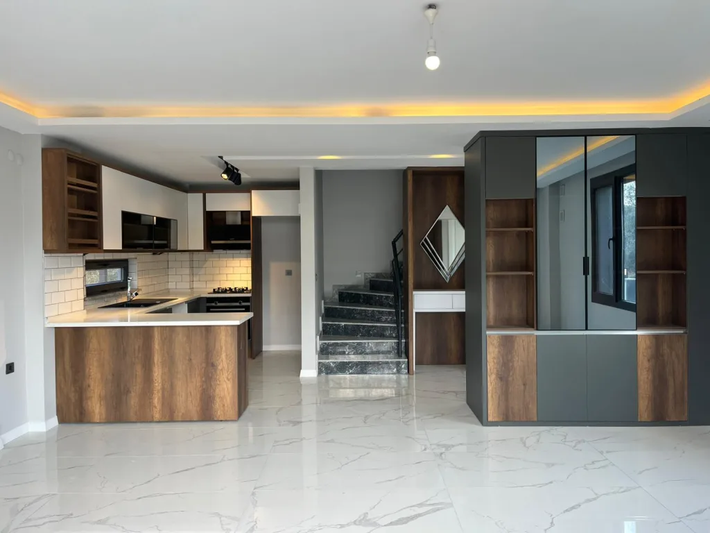 GÜRE KAVURMACILAR YOLUNDA DAĞ VE DENİZ MANZARALI 3+1 LÜX TRİPLEX VİLLA - Görsel 41