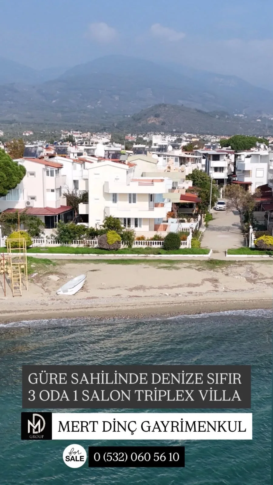 DENİZE SIFIR GÜRENİN YALISI 3+1 TRİPLEX VİLLA